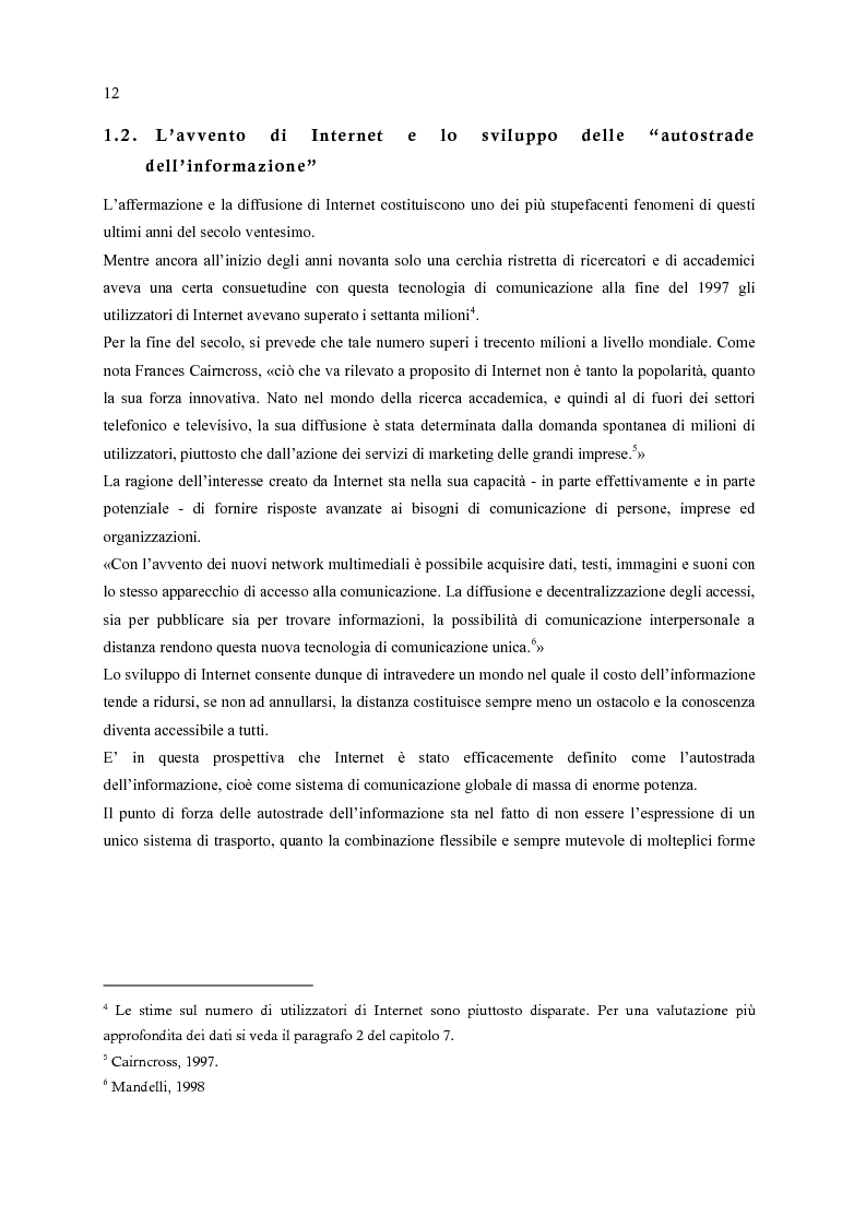 Anteprima della tesi: E-Commerce: nuovi scenari per nuovi mercati, Pagina 4