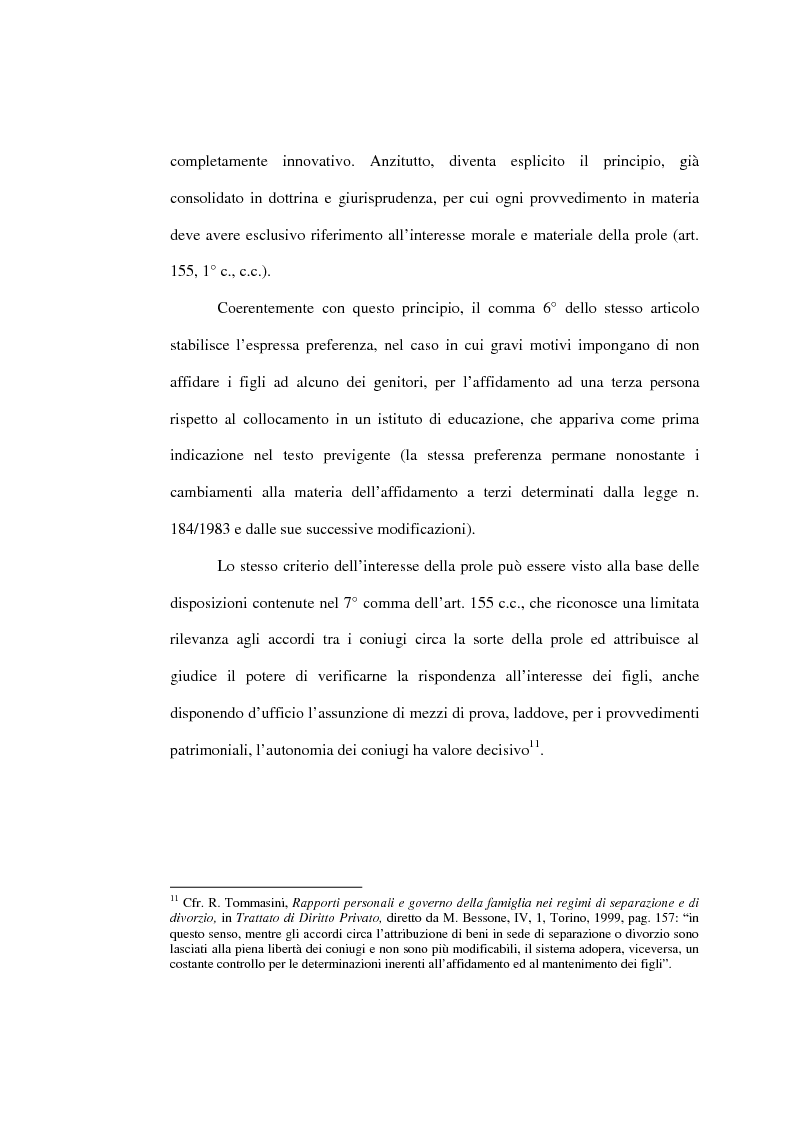 Anteprima della tesi: L'affidamento della prole nella separazione giudiziale dei coniugi, Pagina 16