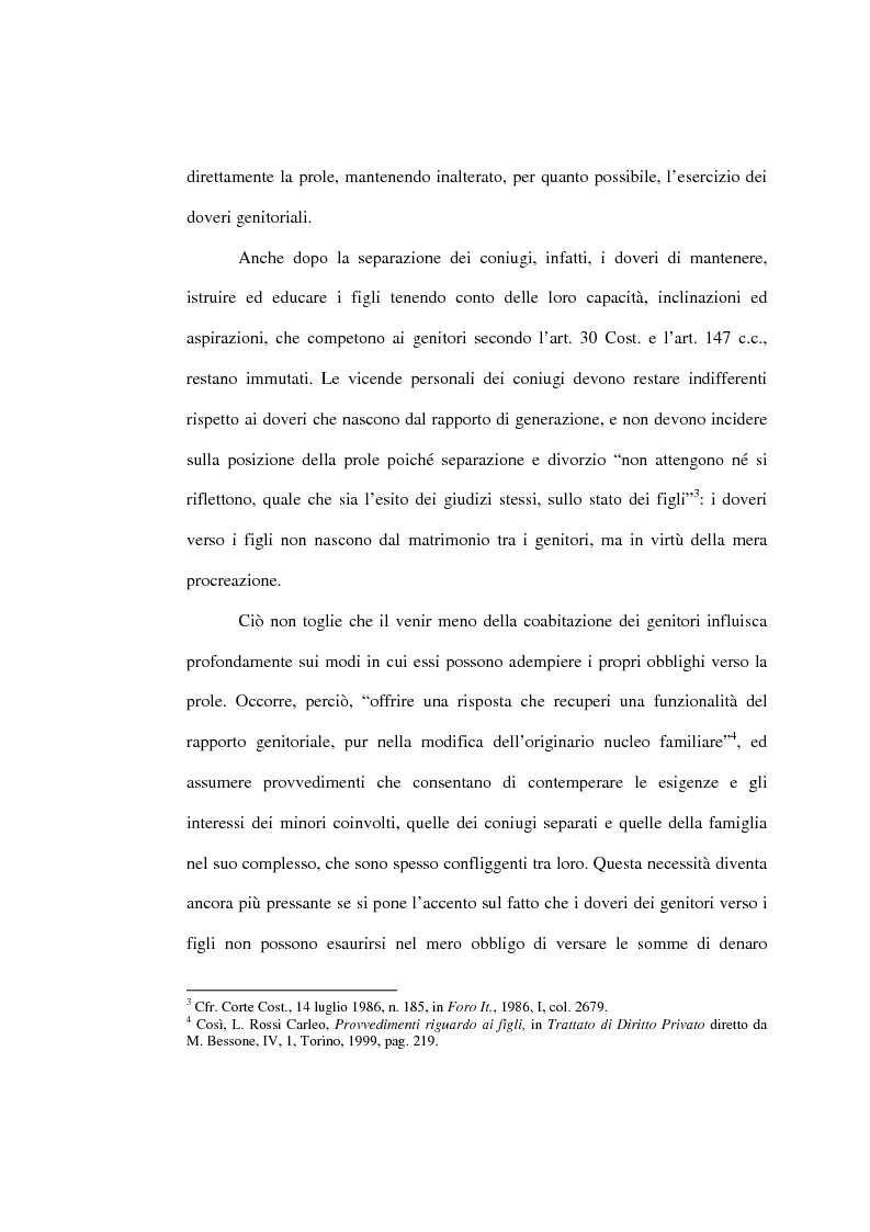 Anteprima della tesi: L'affidamento della prole nella separazione giudiziale dei coniugi, Pagina 3