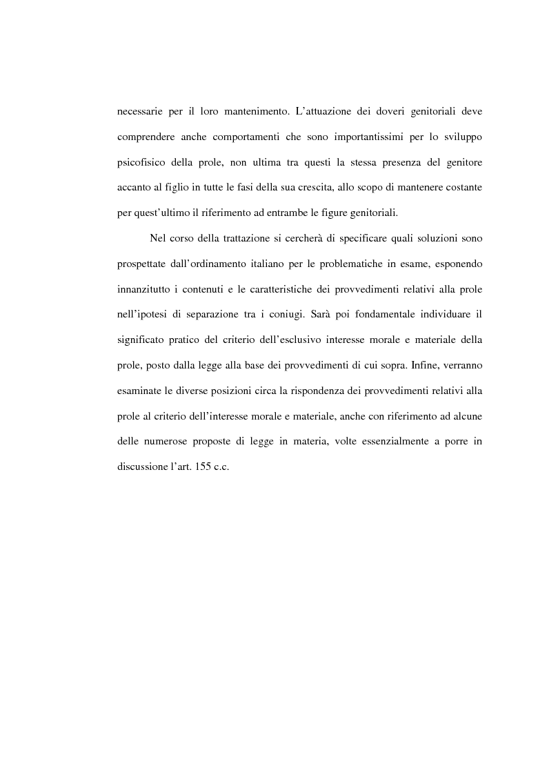 Anteprima della tesi: L'affidamento della prole nella separazione giudiziale dei coniugi, Pagina 4