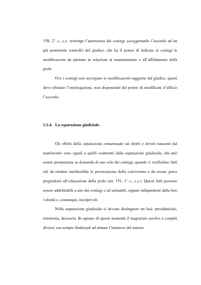 Anteprima della tesi: L'affidamento della prole nella separazione giudiziale dei coniugi, Pagina 9
