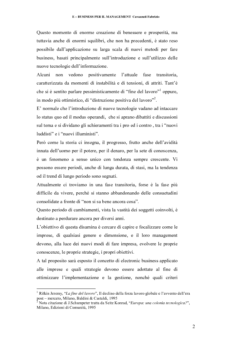 Anteprima della tesi: E-business per il management, Pagina 2