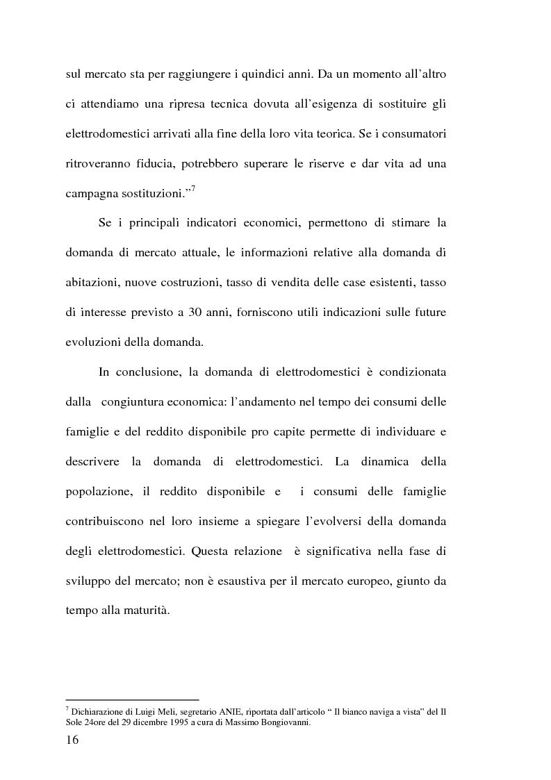 Anteprima della tesi: Strategie competitive nell'industria europea degli elettrodomestici bianchi, Pagina 15