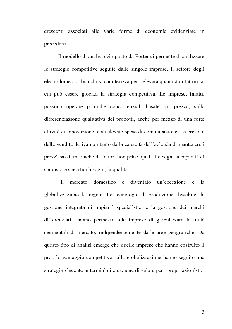 Anteprima della tesi: Strategie competitive nell'industria europea degli elettrodomestici bianchi, Pagina 2