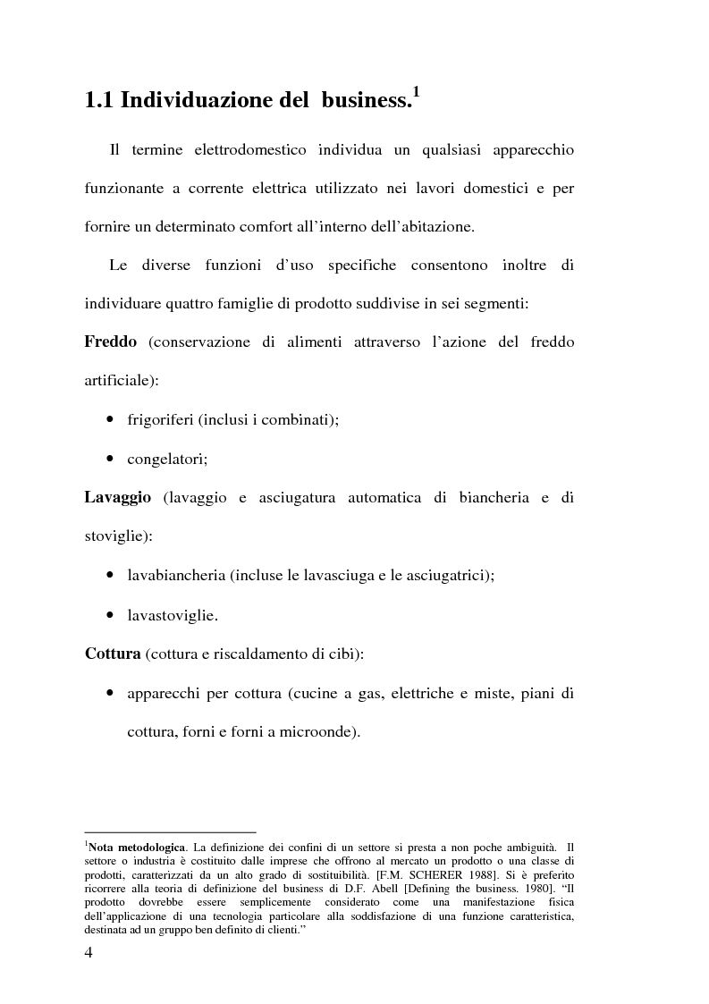 Anteprima della tesi: Strategie competitive nell'industria europea degli elettrodomestici bianchi, Pagina 3