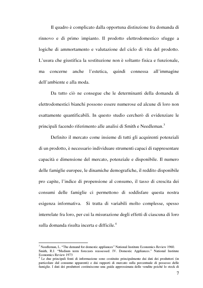 Anteprima della tesi: Strategie competitive nell'industria europea degli elettrodomestici bianchi, Pagina 6