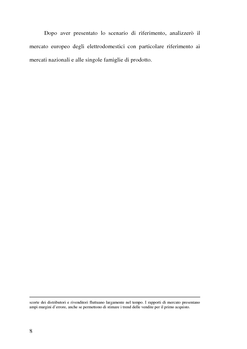 Anteprima della tesi: Strategie competitive nell'industria europea degli elettrodomestici bianchi, Pagina 7