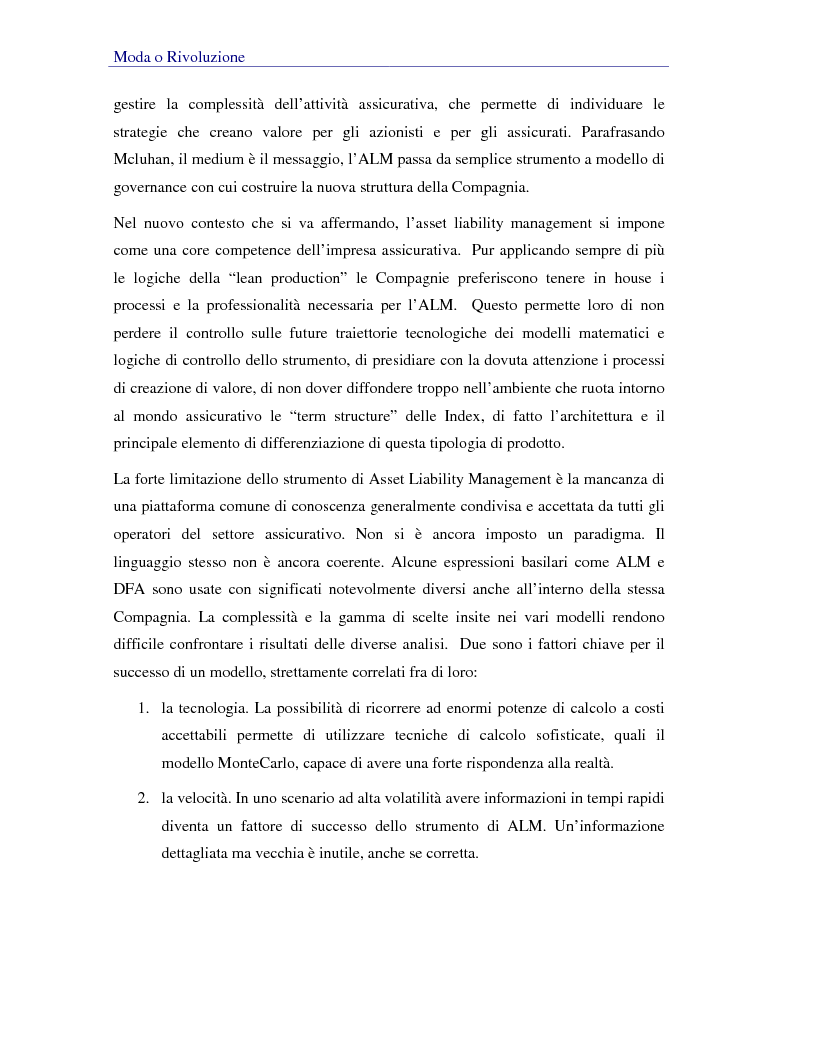 Anteprima della tesi: Asset liability management per le compagnie di assicurazione sulla vita. Un caso operativo, Pagina 4