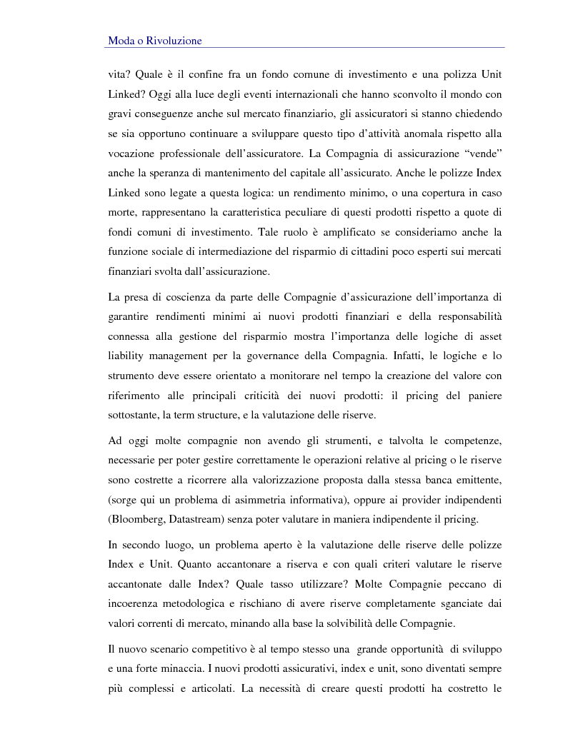 Anteprima della tesi: Asset liability management per le compagnie di assicurazione sulla vita. Un caso operativo, Pagina 7