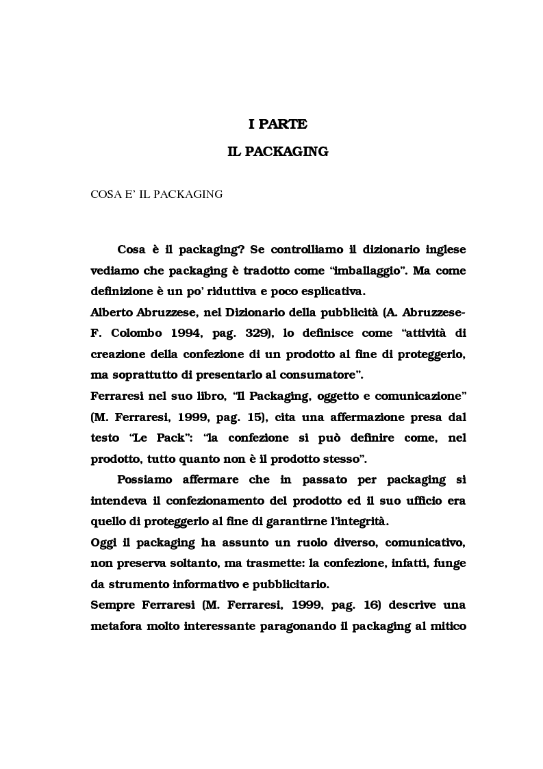 Anteprima della tesi: La pubblicità del packaging: il caso della Vodka Absolut, Pagina 5