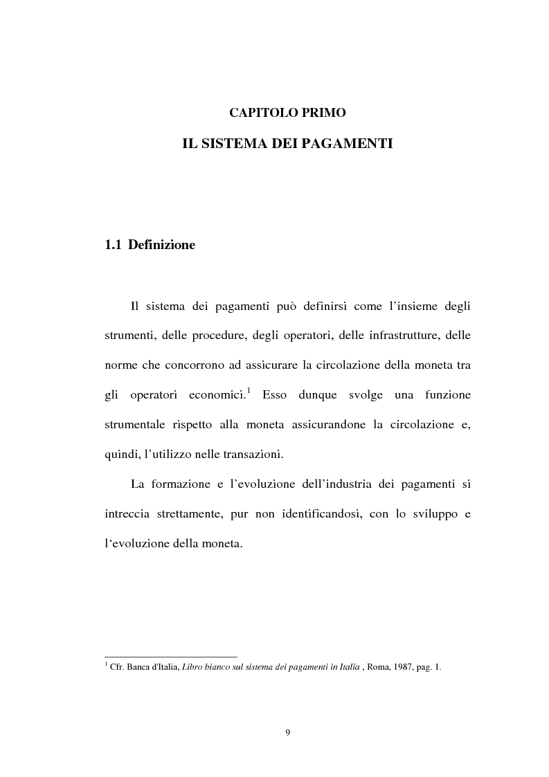 Anteprima della tesi: L'integrazione tra il sistema bancario e il sistema postale nell'offerta di servizi di pagamento, Pagina 4