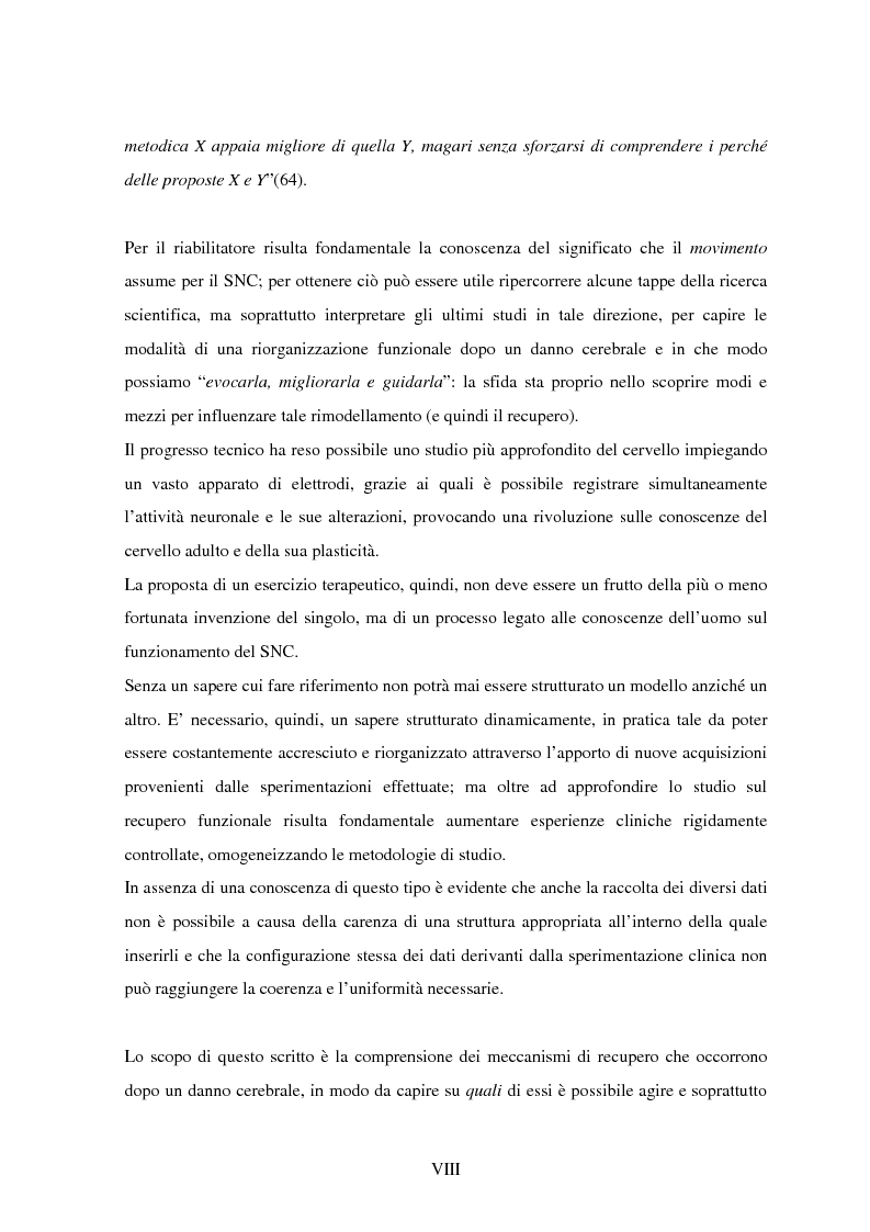 Anteprima della tesi: La riorganizzazione corticale nel cerebroleso indotta da un training riabilitativo, Pagina 3
