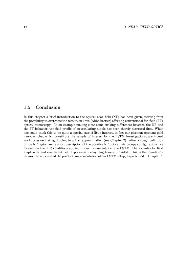 Anteprima della tesi: Near-Field Optics of Localized Surface Plasmons, Pagina 14