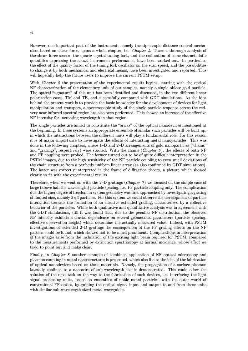 Anteprima della tesi: Near-Field Optics of Localized Surface Plasmons, Pagina 2