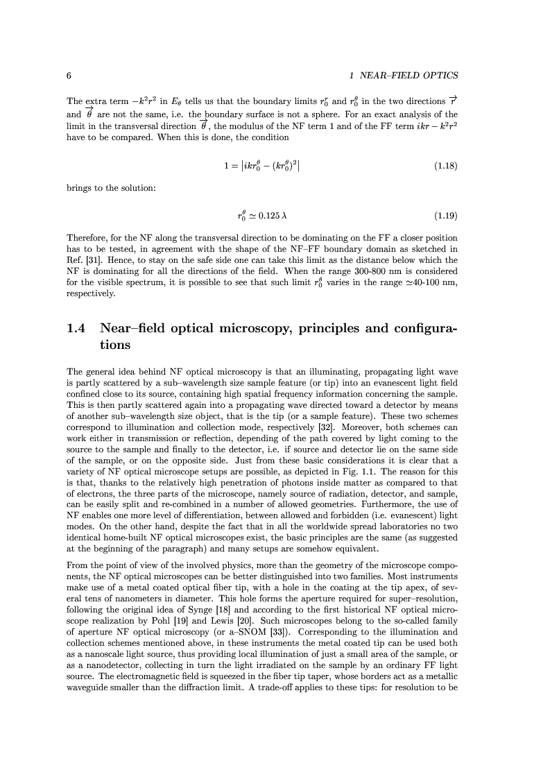 Anteprima della tesi: Near-Field Optics of Localized Surface Plasmons, Pagina 8