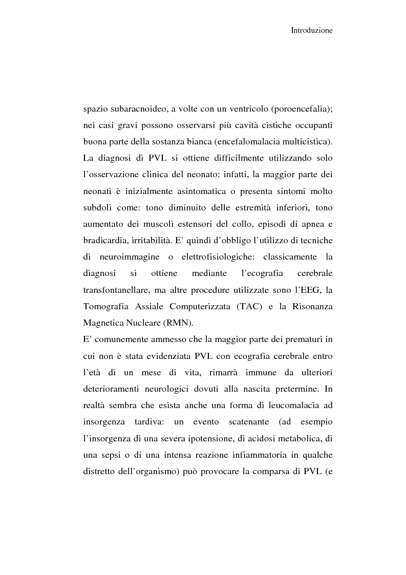 Anteprima della tesi: Diagnosi e prognosi nel neonato pretermine con iperecogenicità patologica all'ecografia cerebrale: studio della motilità spontanea con videoregistrazioni, Pagina 11