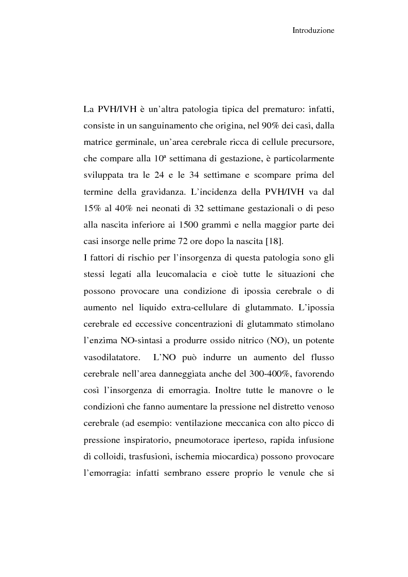 Anteprima della tesi: Diagnosi e prognosi nel neonato pretermine con iperecogenicità patologica all'ecografia cerebrale: studio della motilità spontanea con videoregistrazioni, Pagina 13