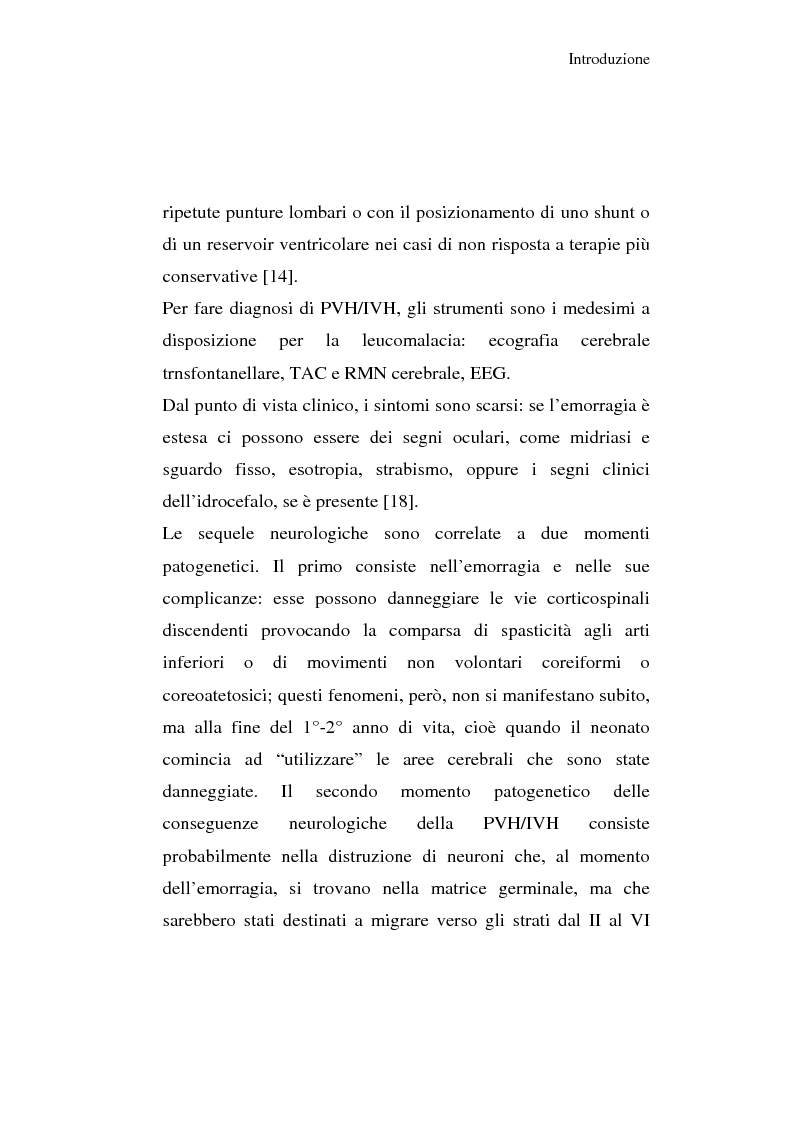 Anteprima della tesi: Diagnosi e prognosi nel neonato pretermine con iperecogenicità patologica all'ecografia cerebrale: studio della motilità spontanea con videoregistrazioni, Pagina 15