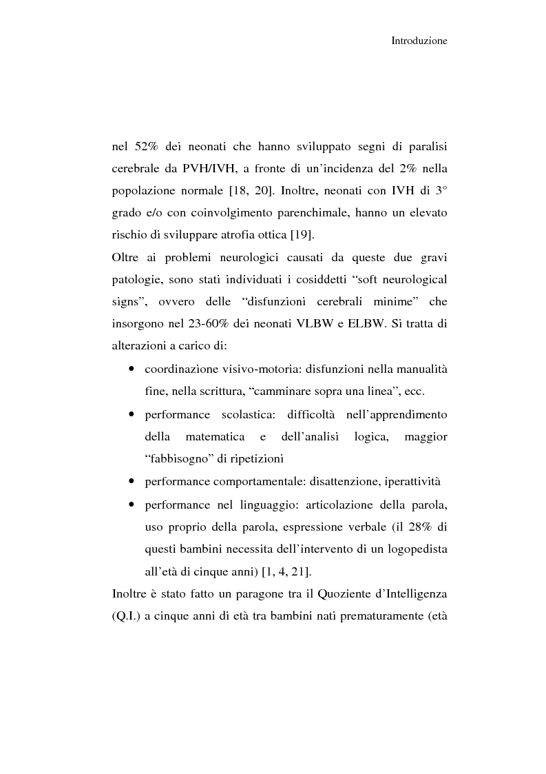 Anteprima della tesi: Diagnosi e prognosi nel neonato pretermine con iperecogenicità patologica all'ecografia cerebrale: studio della motilità spontanea con videoregistrazioni, Pagina 17