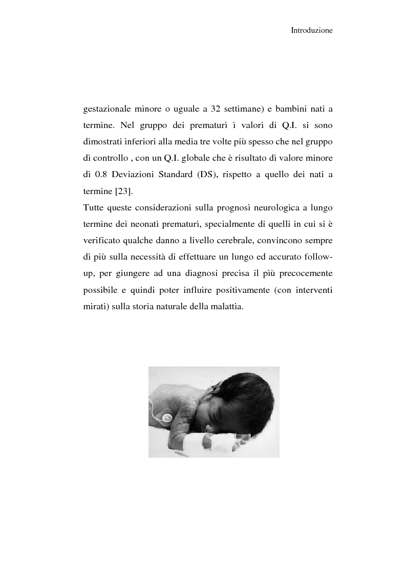 Anteprima della tesi: Diagnosi e prognosi nel neonato pretermine con iperecogenicità patologica all'ecografia cerebrale: studio della motilità spontanea con videoregistrazioni, Pagina 18