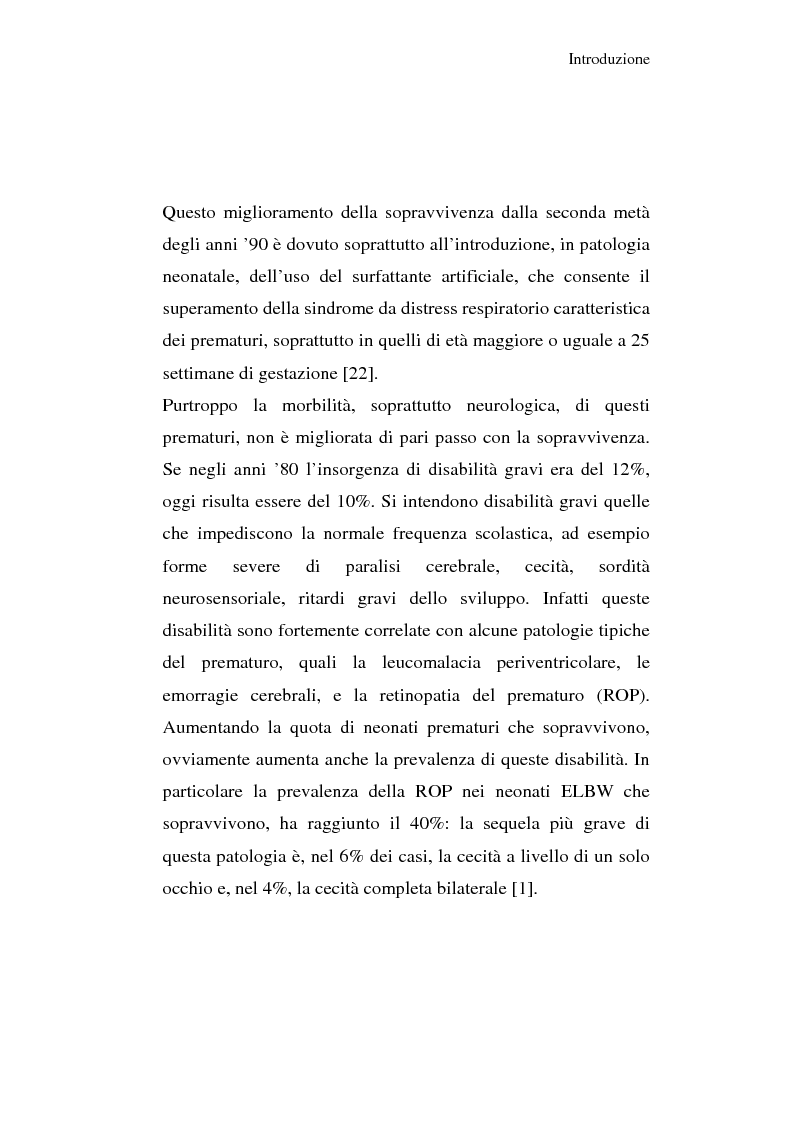 Anteprima della tesi: Diagnosi e prognosi nel neonato pretermine con iperecogenicità patologica all'ecografia cerebrale: studio della motilità spontanea con videoregistrazioni, Pagina 3