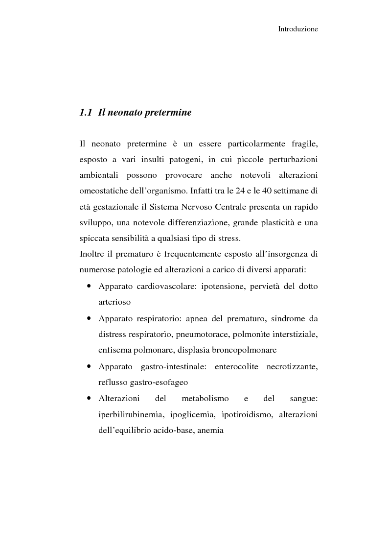 Anteprima della tesi: Diagnosi e prognosi nel neonato pretermine con iperecogenicità patologica all'ecografia cerebrale: studio della motilità spontanea con videoregistrazioni, Pagina 6