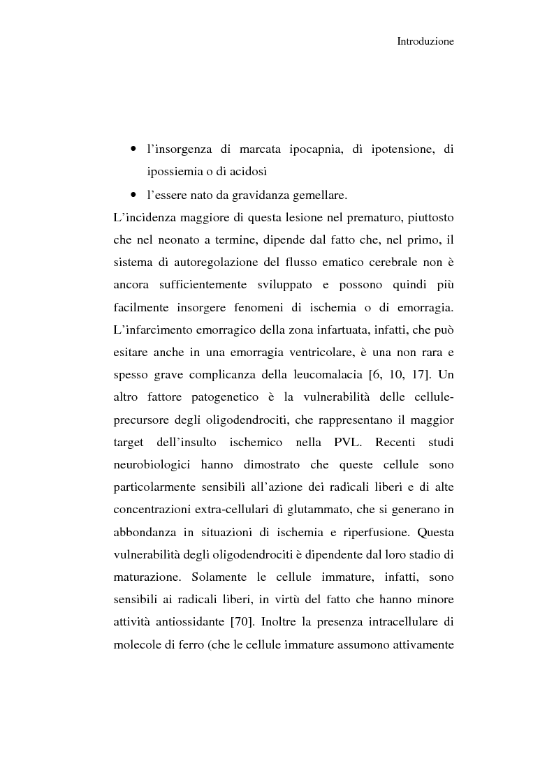 Anteprima della tesi: Diagnosi e prognosi nel neonato pretermine con iperecogenicità patologica all'ecografia cerebrale: studio della motilità spontanea con videoregistrazioni, Pagina 9