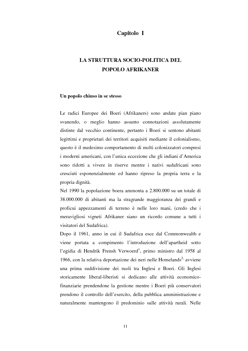 Anteprima della tesi: La questione della terra in Sudafrica 1990-1996: ridistribuzione della terra correlata alla percezione Afrikaner del fenomeno, Pagina 11