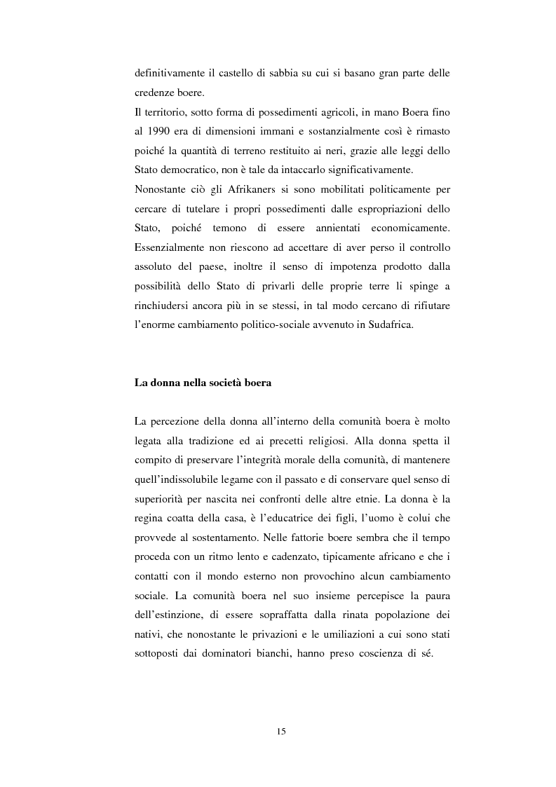 Anteprima della tesi: La questione della terra in Sudafrica 1990-1996: ridistribuzione della terra correlata alla percezione Afrikaner del fenomeno, Pagina 15