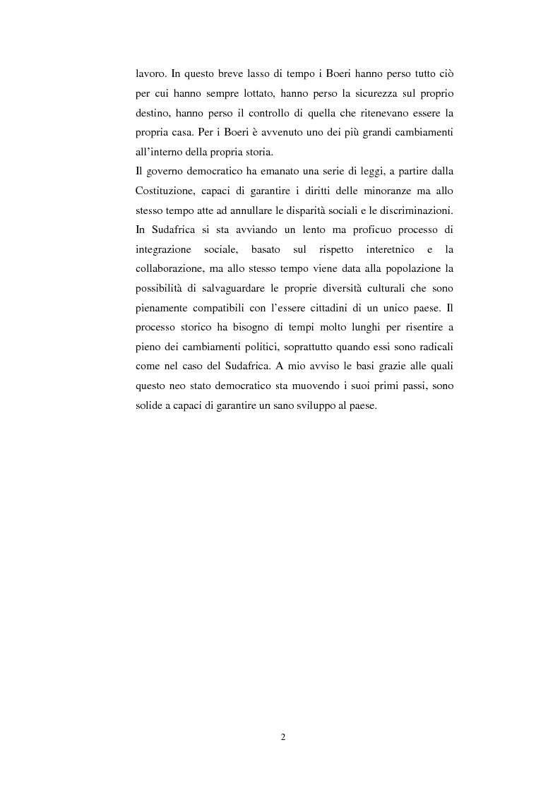 Anteprima della tesi: La questione della terra in Sudafrica 1990-1996: ridistribuzione della terra correlata alla percezione Afrikaner del fenomeno, Pagina 2