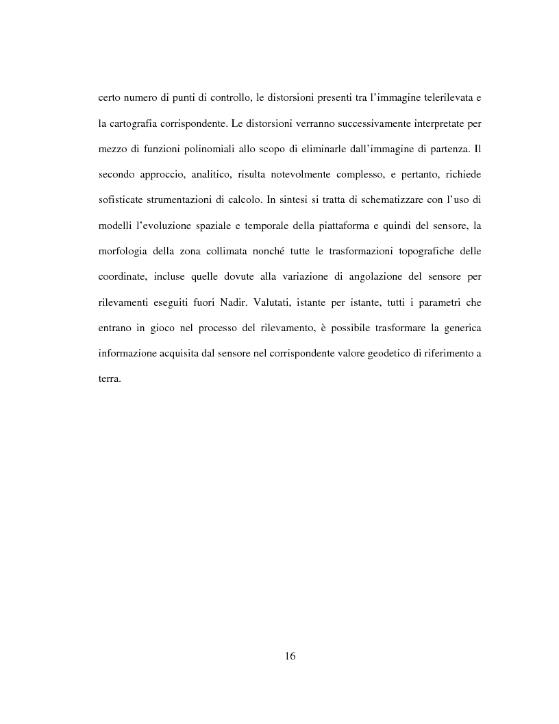 Anteprima della tesi: Generazione di un DTM da immagini telerilevate per l'applicazione di modelli idrologici afflussi-deflussi e definizione di aree perifluvialli a rischio di inondazione, Pagina 12