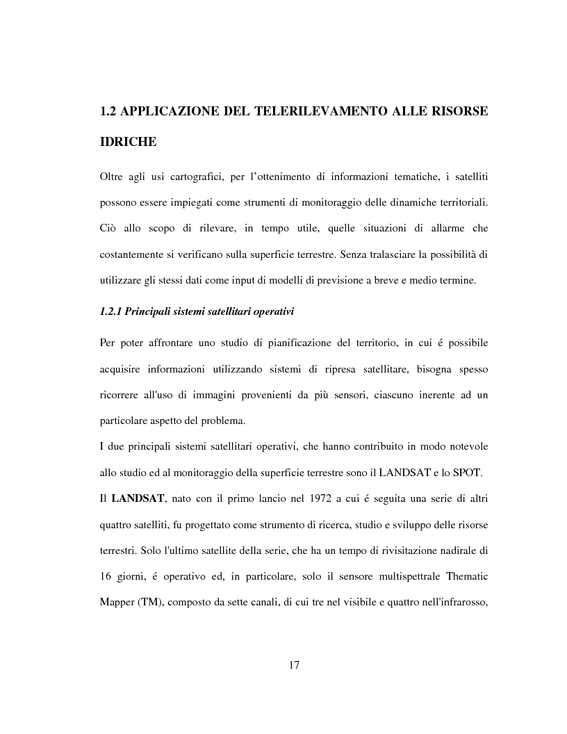 Anteprima della tesi: Generazione di un DTM da immagini telerilevate per l'applicazione di modelli idrologici afflussi-deflussi e definizione di aree perifluvialli a rischio di inondazione, Pagina 13