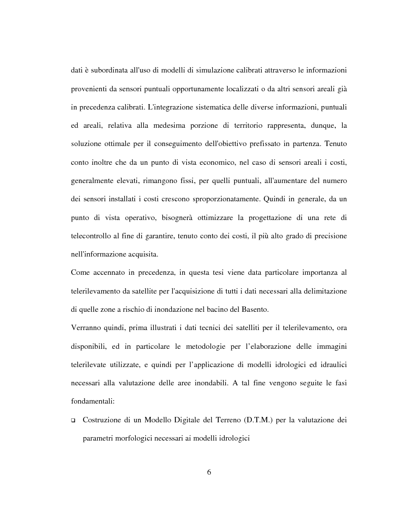 Anteprima della tesi: Generazione di un DTM da immagini telerilevate per l'applicazione di modelli idrologici afflussi-deflussi e definizione di aree perifluvialli a rischio di inondazione, Pagina 2