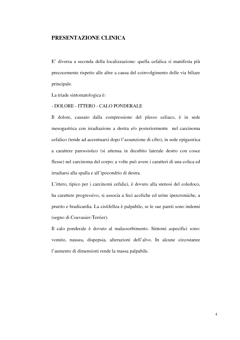 Anteprima della tesi: Nuove prospettive di trattamento combinato del carcinoma del pancreas inoperabile o recidivo, Pagina 3