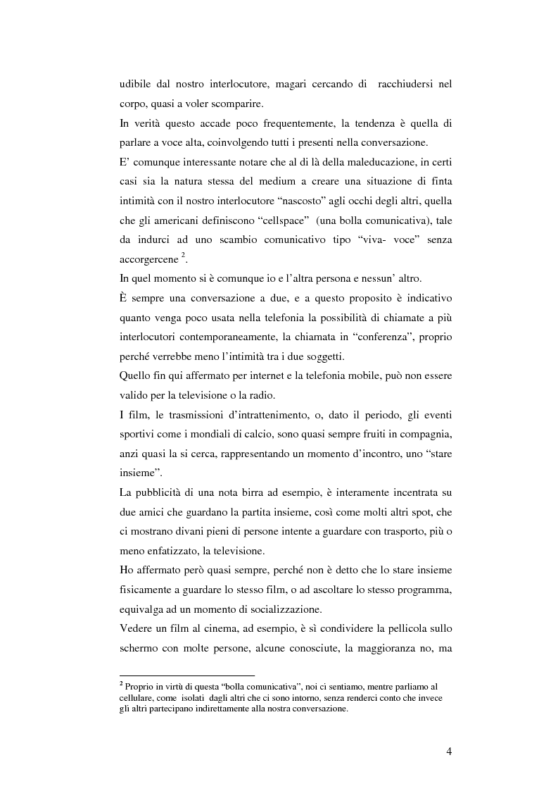Anteprima della tesi: Il cellulare come media della comunicazione: in principio era solo voce, Pagina 4