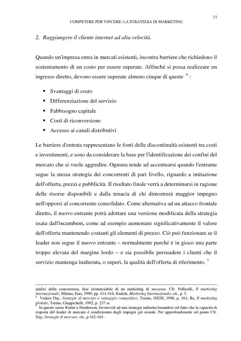 Anteprima della tesi: Gestione del multibusiness in Telecom Italia: l'internet ad alta velocità. Il caso 9 Telecom, Pagina 7