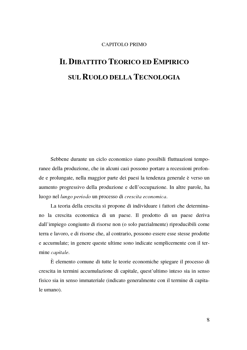 Anteprima della tesi: Information & communication technologies, liberalizzazione dei mercati finanziari e crescita economica, Pagina 8