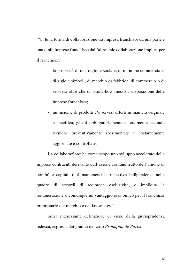 Anteprima della tesi: Franchising e agenzie di viaggio: analisi comparata delle proposte a tutela del franchisee, Pagina 13