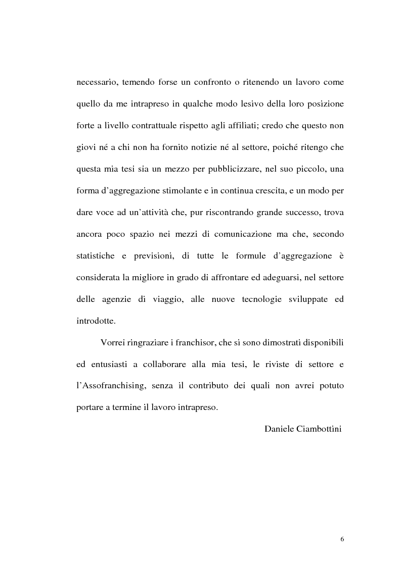 Anteprima della tesi: Franchising e agenzie di viaggio: analisi comparata delle proposte a tutela del franchisee, Pagina 4
