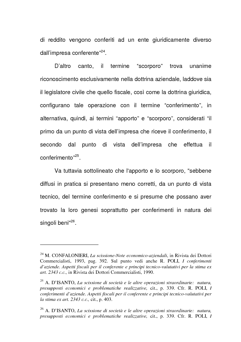 Anteprima della tesi: Scissione di società e assegnazione delle quote o azioni, Pagina 13