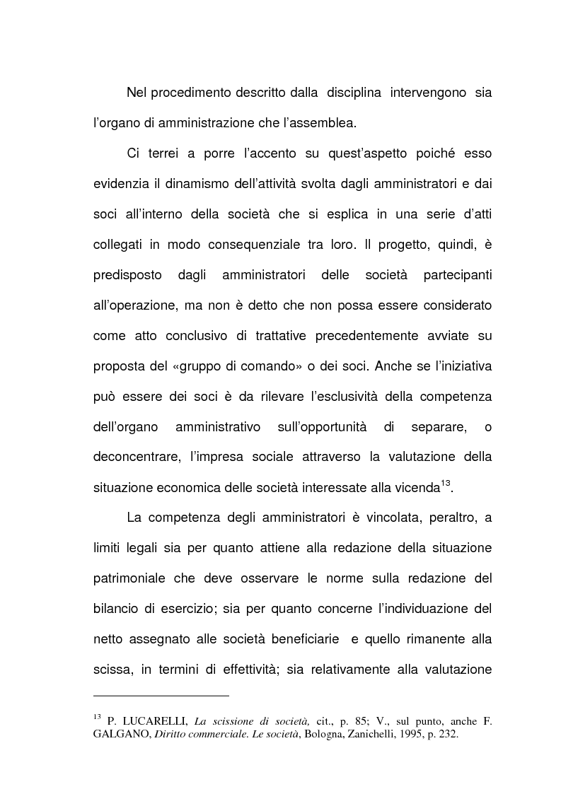 Anteprima della tesi: Scissione di società e assegnazione delle quote o azioni, Pagina 8