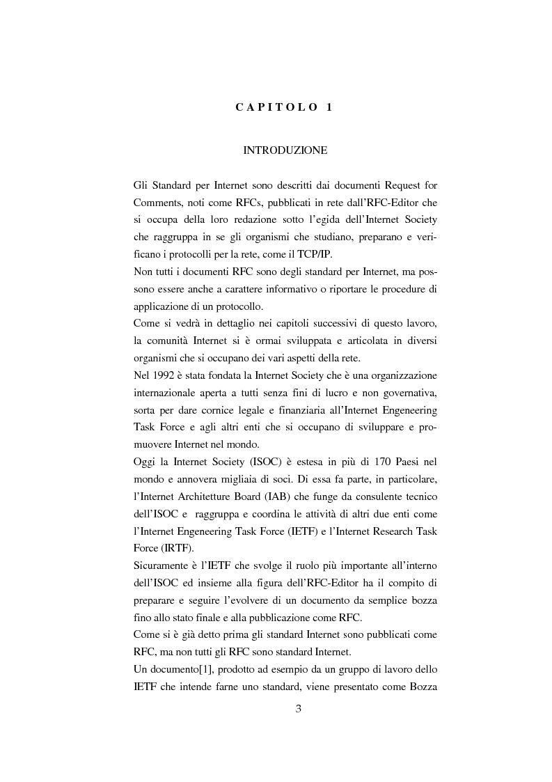 Anteprima della tesi: Processo di formazione degli standard per la rete Internet, Pagina 2
