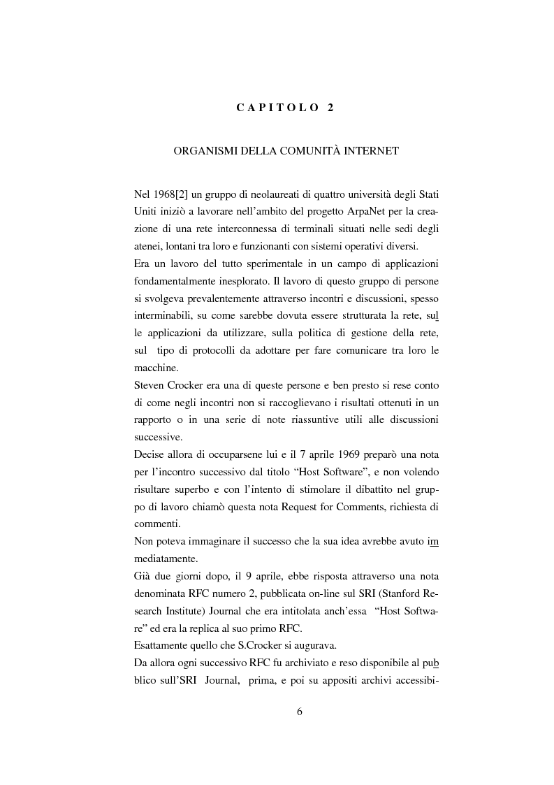 Anteprima della tesi: Processo di formazione degli standard per la rete Internet, Pagina 5