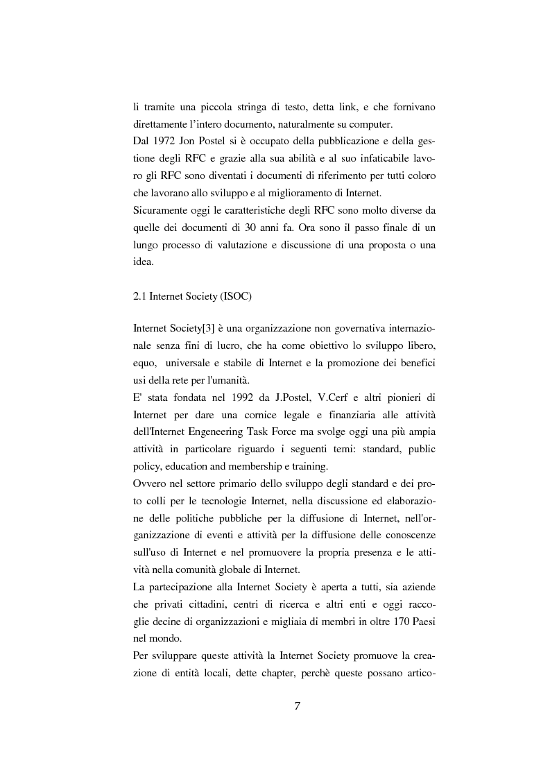 Anteprima della tesi: Processo di formazione degli standard per la rete Internet, Pagina 6