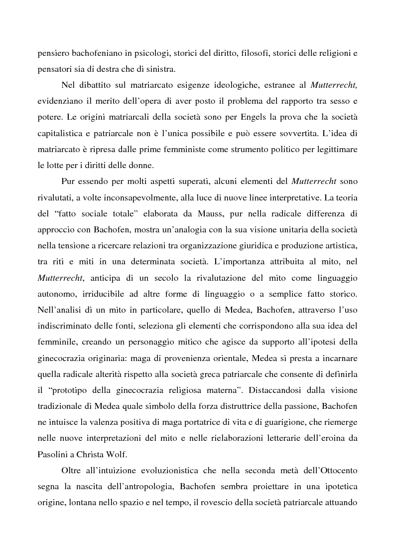Anteprima della tesi: La costruzione di un mito. L'influenza di JJ Bachofen sul pensiero contemporaneo, Pagina 2