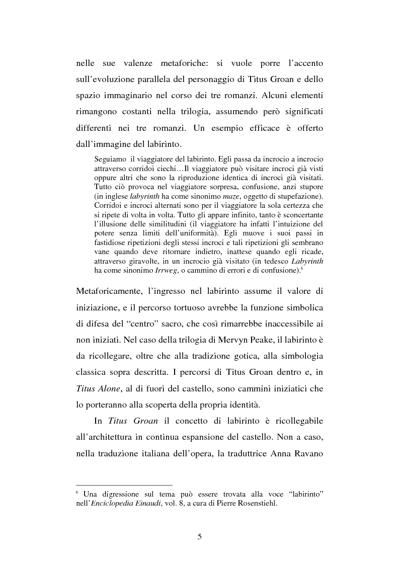 Anteprima della tesi: Miles of rambling stones. L'immaginario spaziale nella trilogia di Gormenghast, Pagina 4