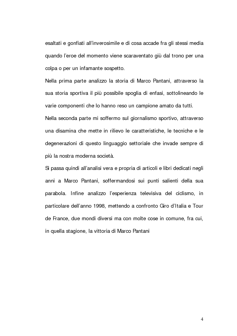 Anteprima della tesi: Marco Pantani: costruzione ed evoluzione del mito mediatico, Pagina 2