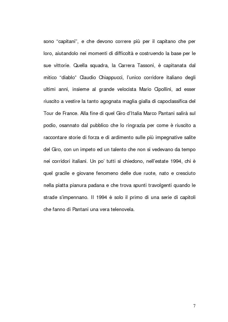 Anteprima della tesi: Marco Pantani: costruzione ed evoluzione del mito mediatico, Pagina 5
