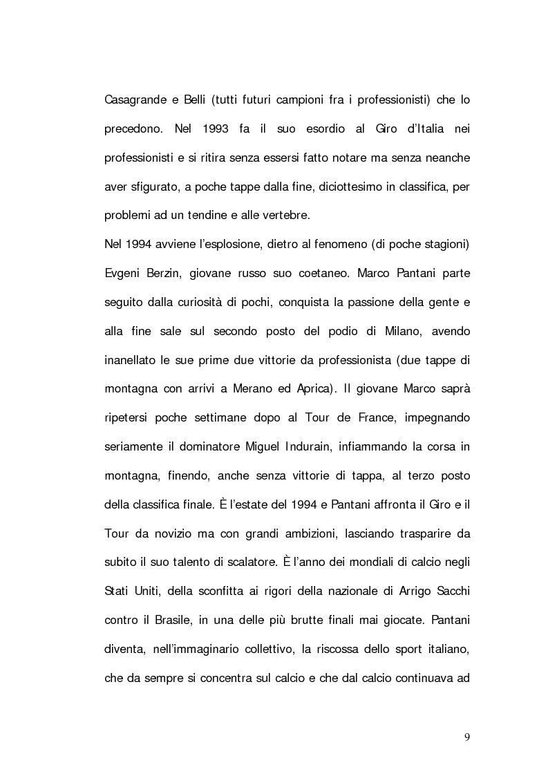 Anteprima della tesi: Marco Pantani: costruzione ed evoluzione del mito mediatico, Pagina 7
