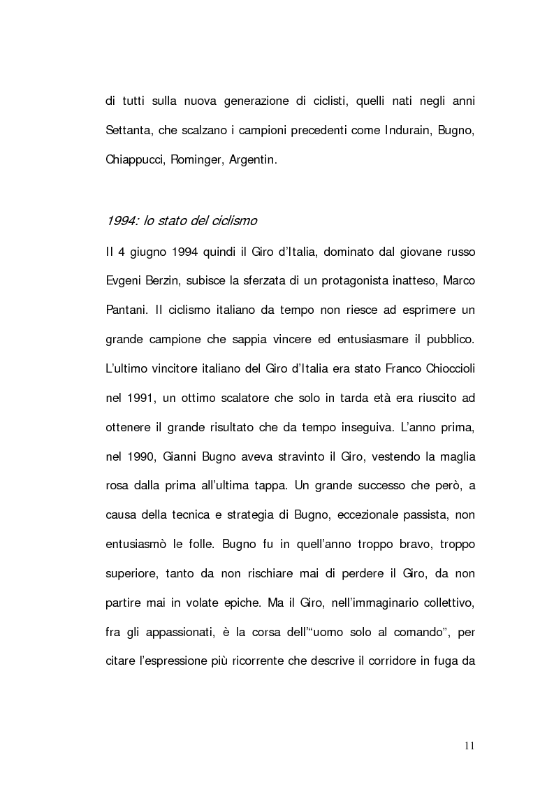 Anteprima della tesi: Marco Pantani: costruzione ed evoluzione del mito mediatico, Pagina 9